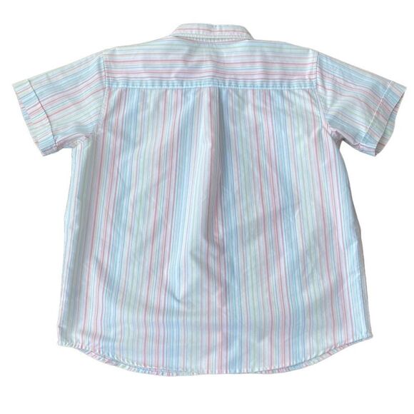 Cabin Creek Wrinkle Free Stain Release Button Up Stripe Shirt 14P Vintage - Picture 2 of 6